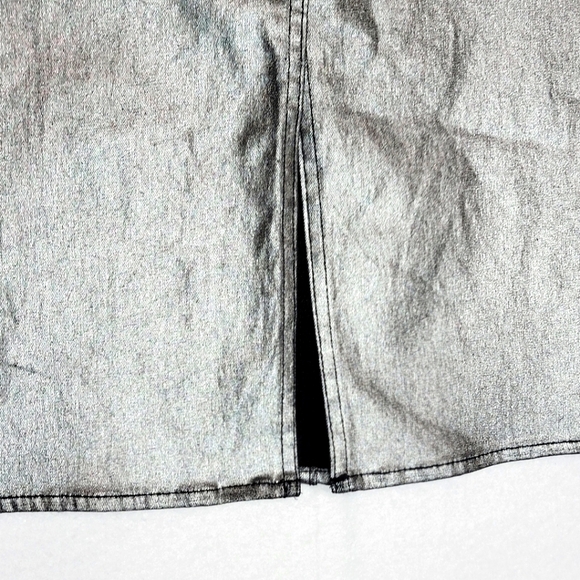 NWT!! Marc New York Metallic Stretch Denim Coated Column Skirt Size 4. #446 - Picture 3 of 9